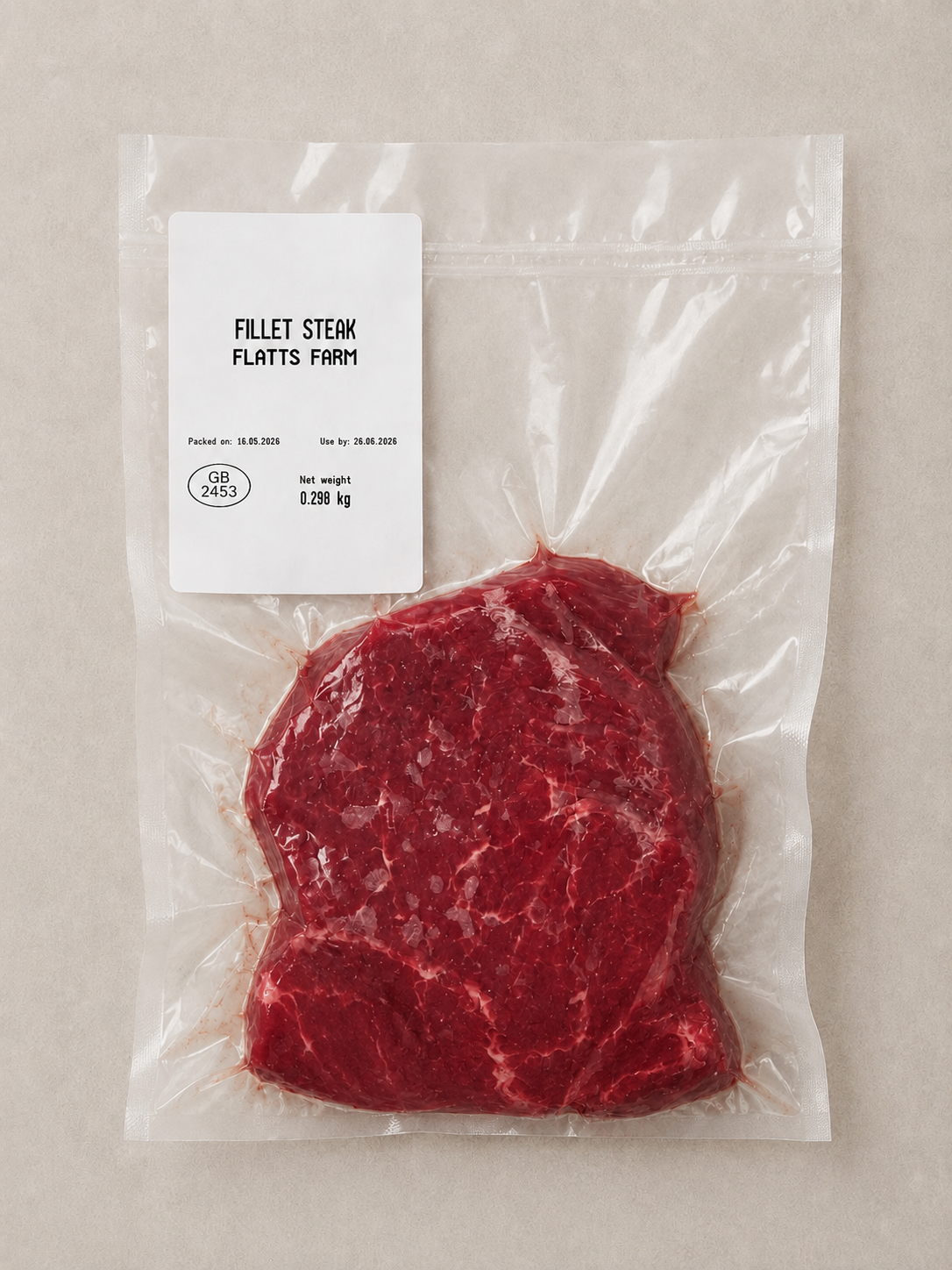 Fillet steak (pack of 2) - estimated 0.300 kg